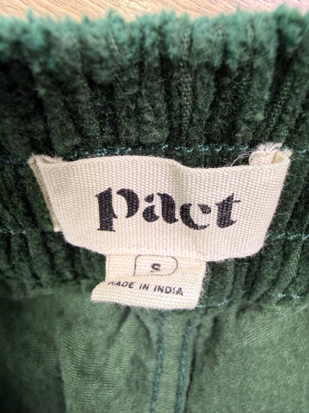 Pact Classic Corduroy Peg Pant Mountain View Green Size Small - Picture 7 of 12
